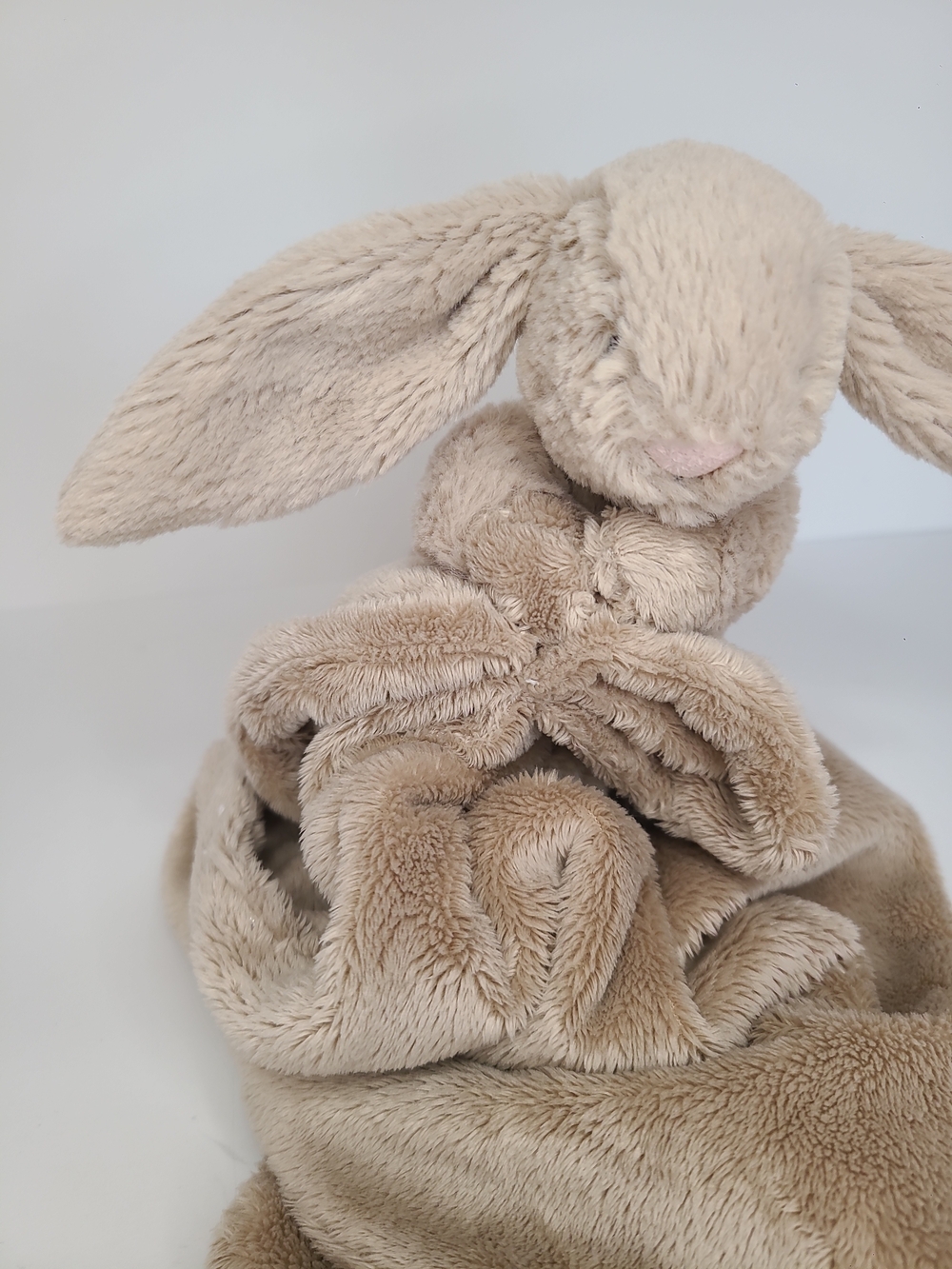 Jellycat London Brown Bashful Bunny Rabbit Security Blanket Plush Lovey - Picture 2 of 10